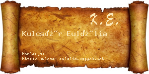 Kulcsár Eulália névjegykártya